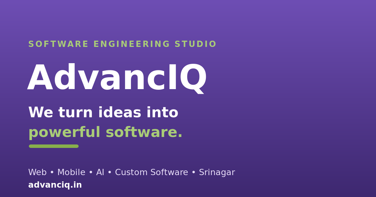 AdvancIQ Solutions | Software Development Company in Srinagar